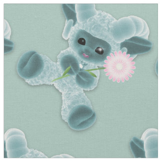 Adorable Baby Plush Toy Ram Country Green Fabric