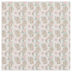 Adorable Baby Rabbit Fabric