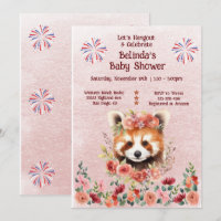 Adorable Baby Red Panda Bear Baby Shower