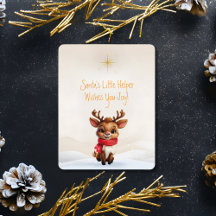 Adorable Baby Reindeer Christmas Message