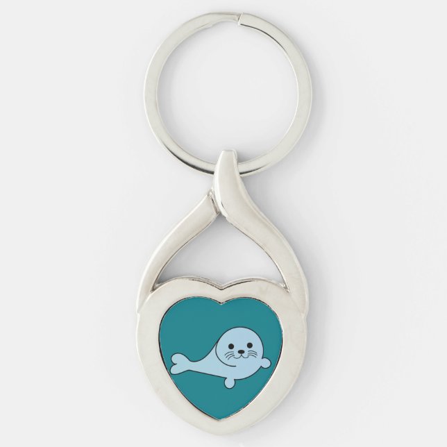 Adorable Baby Seal Key Ring (Front)