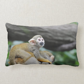Adorable Baby Squirrel Monkey Lumbar Cushion