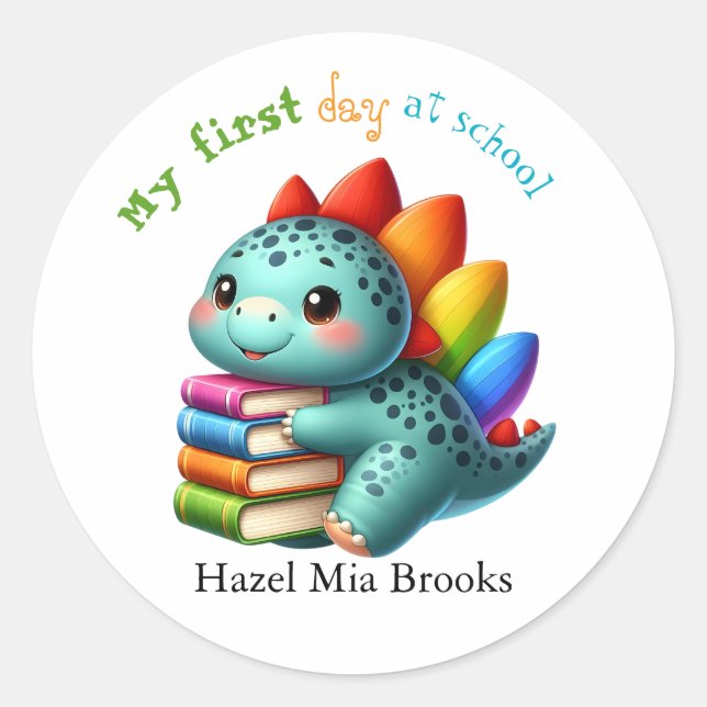 Adorable Baby Stegosaurus Sticker (Front)
