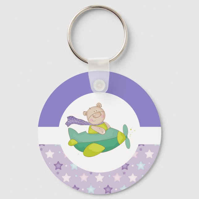 Adorable Baby Teddy Bear  Key Ring (Front)