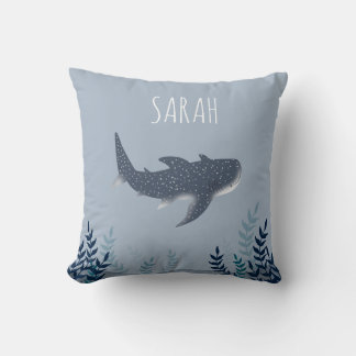 Adorable Baby Under the Sea Whale Shark name Cushion