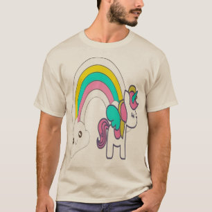 Adorable Baby Unicorn Magic Rainbow With Happy Clo T-Shirt
