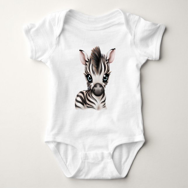 Adorable Baby Zebra Bodysuit (Front)