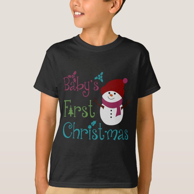 Adorable Babys First Christmas T-Shirt (Front)