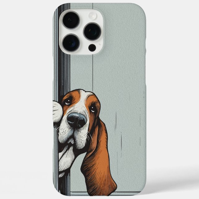 Adorable Basset Hound Dog Wall Art Case-Mate iPhone Case (Back)