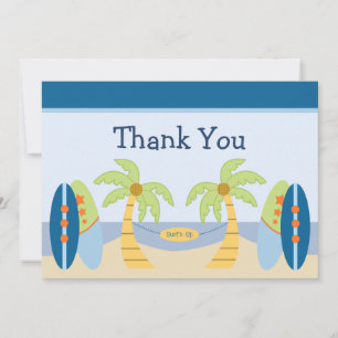 Adorable "Beach Baby" Shower Thank You Card