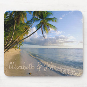 Adorable Beach,Sand,Palm   -Personalised Mouse Pad