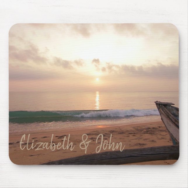 Adorable Beach,Sand,Sunset   -Personalised Mouse Pad (Front)