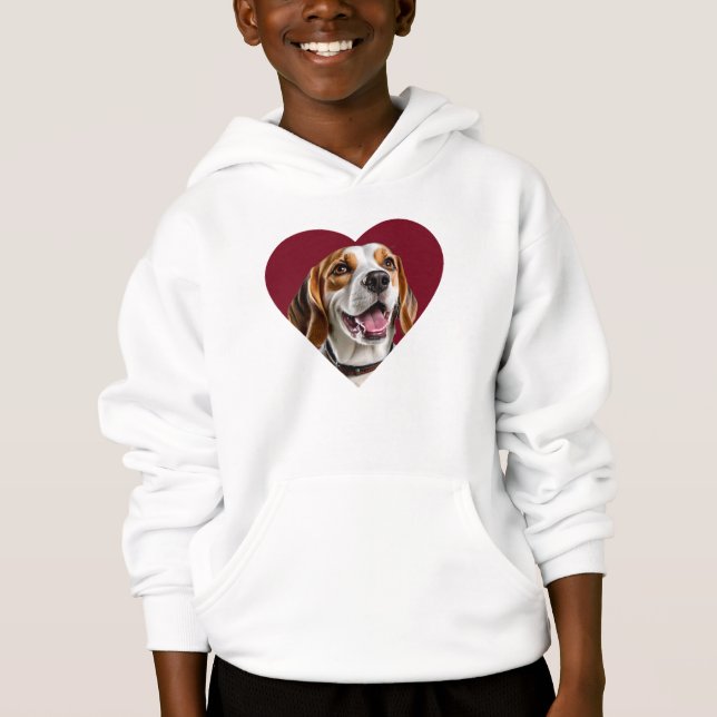 Adorable Beagle in Heart Shape Design (Front)