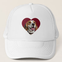 Adorable Beagle in Heart Shape Design
