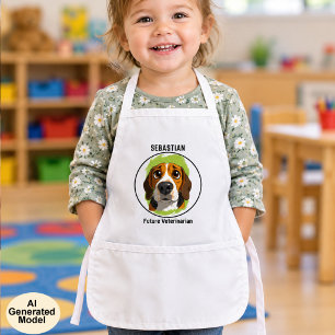 Adorable Beagle Replaceable Art Template Kids Apron