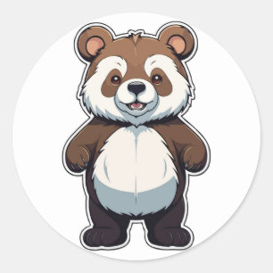 Adorable Bear Sticker - A Cute and Cuddly Friend