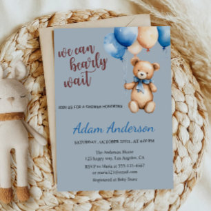 Adorable Bear-Themed Baby Shower Invitation 