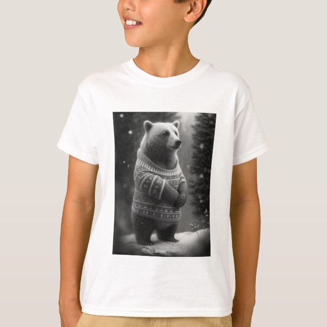 Adorable Bear Wearing a Cosy Sweater (Front)