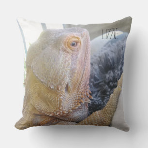 Adorable Bearded Dragon Picture Personalised Cushion