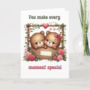 Adorable Bears Valentine's Card - Heartfelt Moment