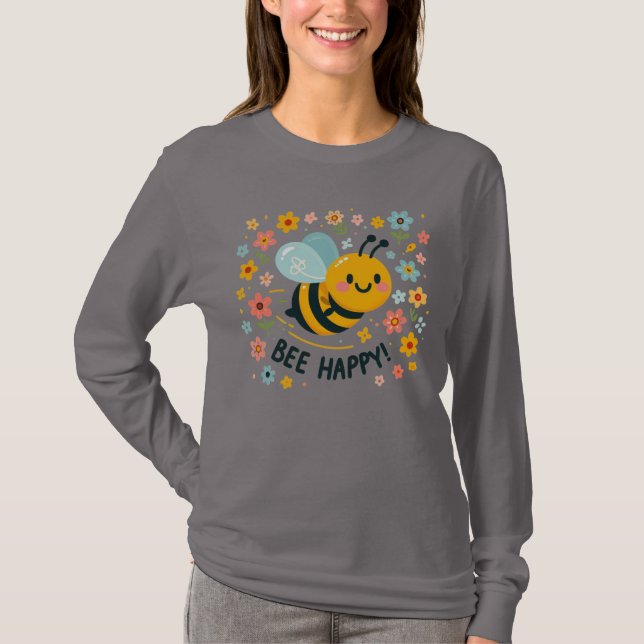 Adorable Bee Happy T-shirt (Front)