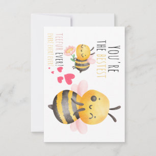 Adorable Bee-Themed Teacher Thank You Card – Funny