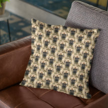 Adorable Beige Puppy  repeat Pattern 