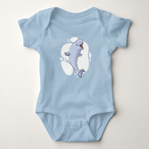 Adorable Beluga Whale Baby Bodysuit