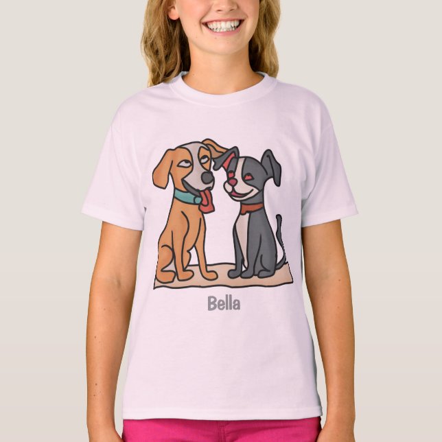 Adorable Best Friends: Cute and Sweet Dog Moments  T-Shirt (Front)