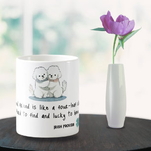 Adorable Bichon Friends with a Quote Coffee Mug