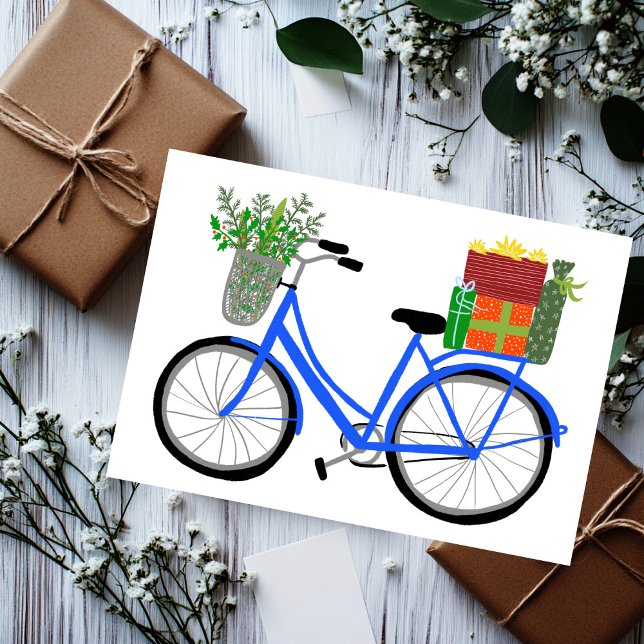 Adorable Bicycle Xmas Gifts Christmas Holiday Card (Adorable Christmas Bicycle Holiday Xmas Gifts card
)