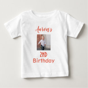 Adorable Birthday Boy Photo Baby T-Shirt