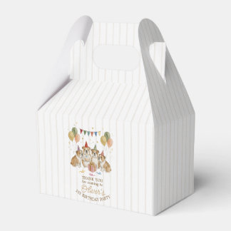 Adorable Birthday Bulldogs with Cake Party Favour Box