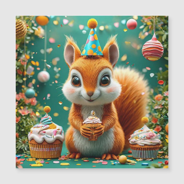 Adorable birthday Squirrel (Front)