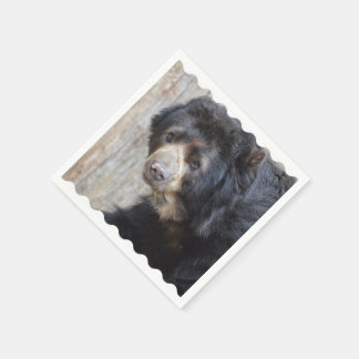 Adorable Black Bear Napkin