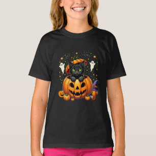 Adorable Black Cat in Pumpkin - Spooky Season! T-Shirt