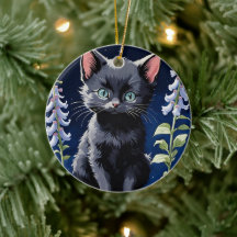 Adorable Black Cat Ornaments