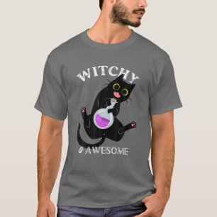 Adorable Black Cat Tee, Black Kitty Lover Witchy A T-Shirt