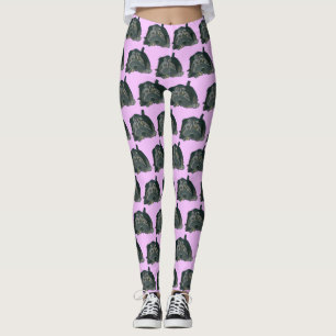 Adorable Black Chinese Shar Pei Leggings