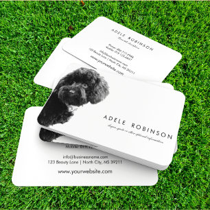 © Adorable Black Toy Poodle Puppy Business Card