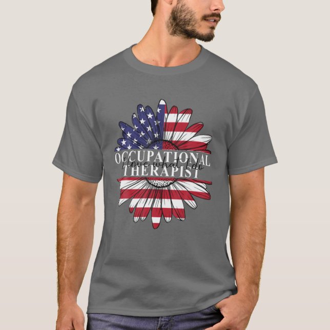 Adorable Blessed Daisy 4Th July Occupational Thera T-Shirt (Front)