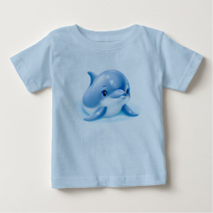 Adorable Blue Baby Dolphin T-Shirt