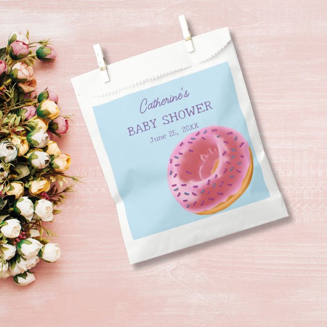 Adorable Blue Doughnut Baby Shower Favour Bags (Creator Uploaded)
