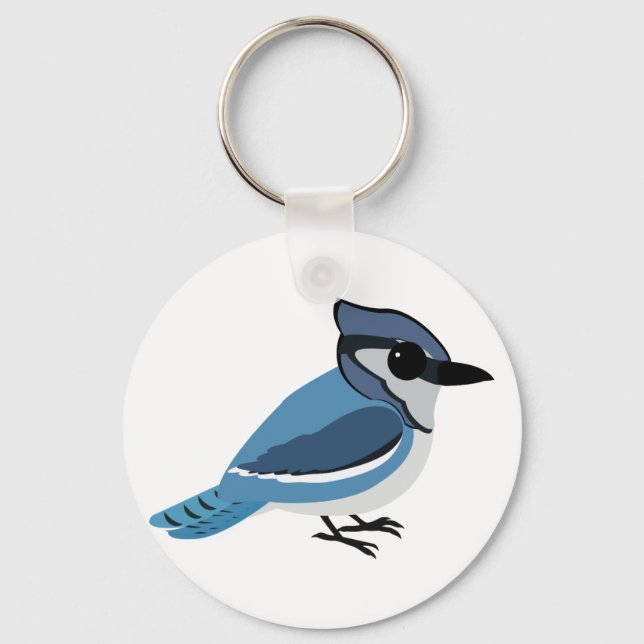 Adorable Blue Jay Key Ring (Front)