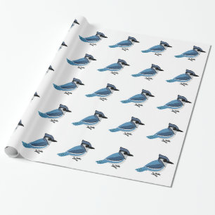 Adorable Blue Jay Wrapping Paper