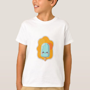 Adorable Blue Popsicle Illustration T-Shirt