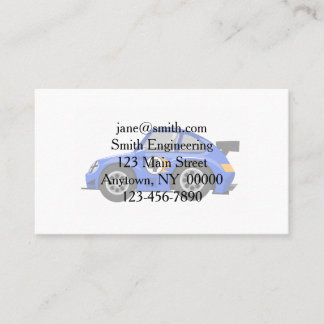 Adorable Blue race car - Choose background colour Business Card
