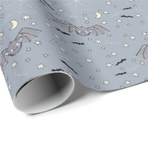 Adorable Blue Spooky Cute Bats Halloween