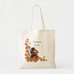 Adorable Boho Vintage Autumn Sunny Sloth Tote Bag