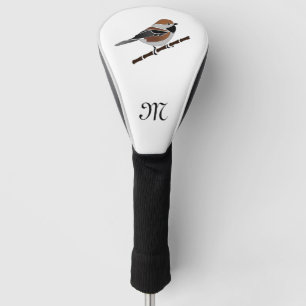 Adorable Boreal Chickadee Bird Cartoon Golf Head Cover
